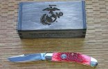 Case USMC SS Single Blade Sowbelly with Red Jigged Bone Covers 4 .jpg