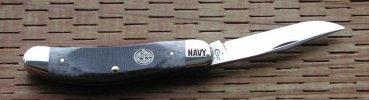 Case USN SS Single Blade Navy Sowbelly with Gray Sawcut Bone Covers 3 .jpg