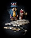 #26 Little Carver Antique Walnut Jig Bone Uncle Sam Figur santa #33 x2 aapk.jpg