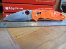 Spyderco C101POR2 Manix 2 Orange CPM-S90V $245 (3).JPG