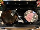 3-12-23 ham steak and warming skillet for eggs.jpg