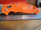 Spyderco C101POR2 Manix 2 Orange CPM-S90V $245 (5).JPG