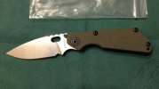 Strider Knife SNG CPM 154 Stonewashed Ranger Green Flamed Titanium Folder 2012 (1).jpg