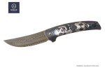 custom Joker-Engraved One-Off Folding Knife — Damasteel, Titanium, Frame Lock 1804-2.jpg