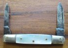 Unmarked Small Pinched Bolster MOP Penknife 1.JPG