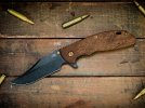 RICK HINDERER KNIVES XM-24 VINTAGE SERIES SKINNY BOWIE PARKERIZED 1095 BLADE BATTLE GREEN LOCK...jpg