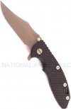 RICK HINDERER KNIVES 3.5 XM-18 BOWIE FLIPPER FOLDING POCKET KNIFE FLAT DARK EARTH DLC S35VN STAI.jpg