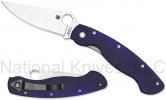 Spyderco Military C36GPDBL Folding Pocket Knife CPM-S110V Stainless Steel Plain Edge Blade Dark .jpg