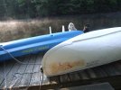 DSCF1690 DAISY DEZ CANOE WATERPUP ON DOCK 750 MED.jpg