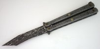 DDR Venturi V8 Predator Damascus Balisong Prototype 02.20.2011.jpg